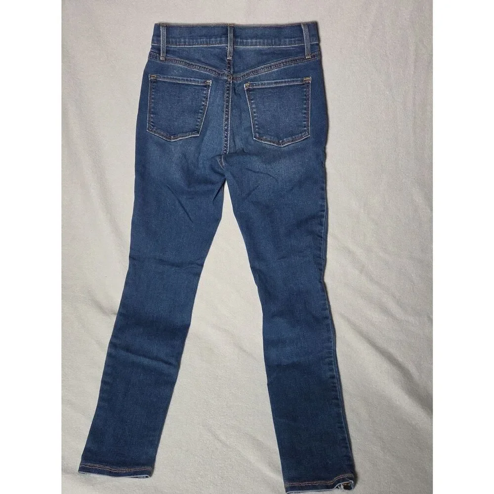 Old Navy High Rise Rockstar Super Skinny Jeggings 12 Button Fly Distressed Split
